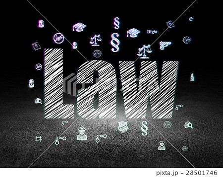Law concept: Law in grunge dark room 28501746
