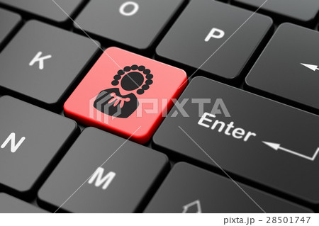 Law concept: Judge on computer keyboard background 28501747