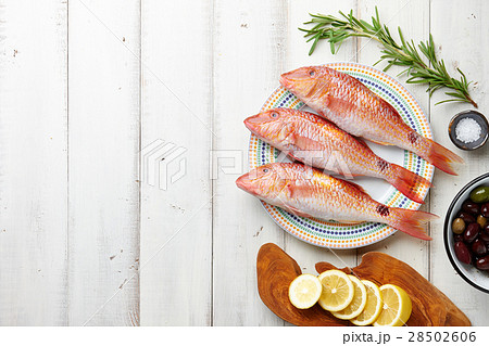 Red mullet fish cooking 28502606