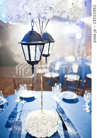 Wedding. Banquet. The chairs and round table for 28503862
