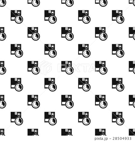 Closed box and stopwatch pattern, simple style 28504933