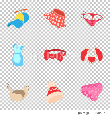 Clothing for body icons set, cartoon style 28505149