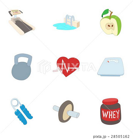 Sport icons set, cartoon style 28505162