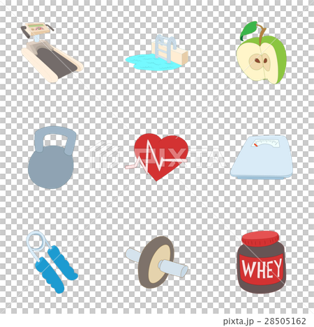 Sport icons set, cartoon style 28505162