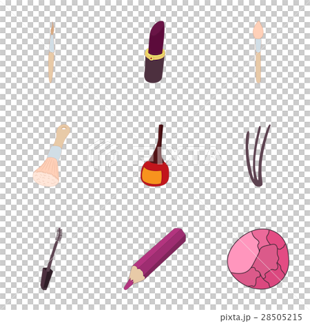 Women cosmetics icons set, cartoon style 28505215
