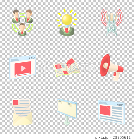 Internet connection icons set, cartoon style 28505611