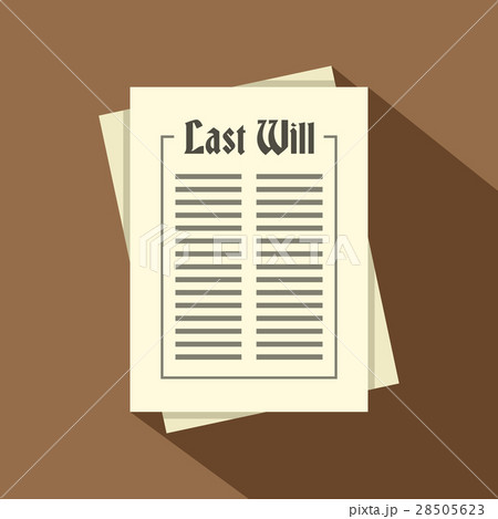 Will icon, flat style 28505623