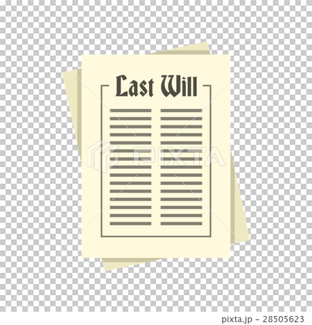 Will icon, flat style 28505623