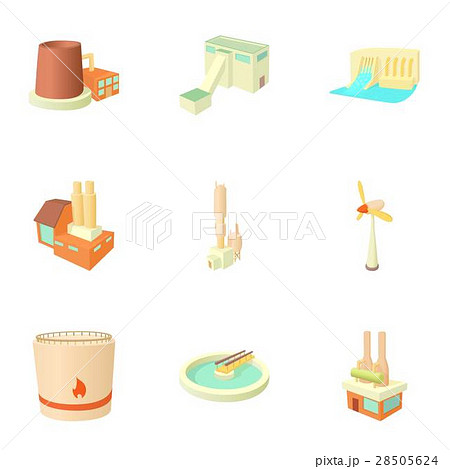 Production icons set, cartoon style 28505624