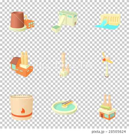 Production icons set, cartoon style 28505624