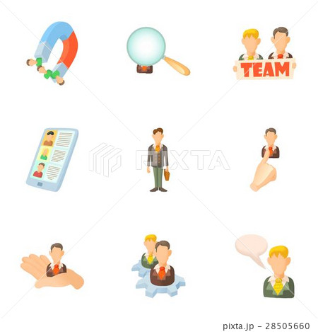 Work icons set, cartoon style Work icons set, cartoon style 28505660