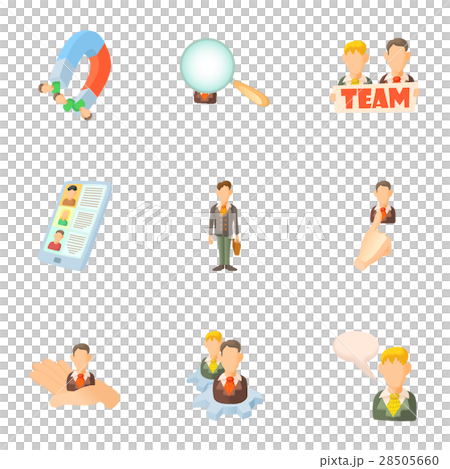 Work icons set, cartoon style Work icons set, cartoon style 28505660