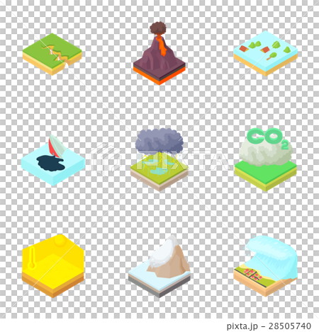Natural catastrophe icons set, cartoon style 28505740