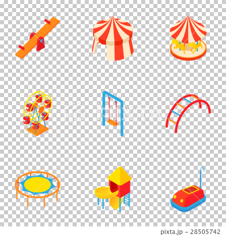 Kids games icons set, cartoon style Kids games icons set, cartoon style 28505742