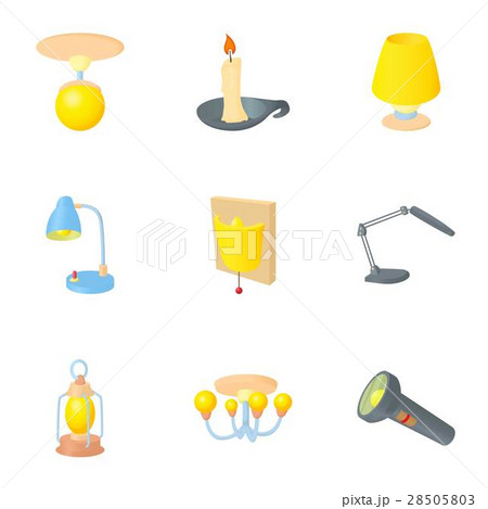 Light for home icons set, cartoon style 28505803