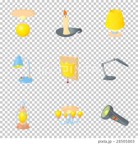 Light for home icons set, cartoon style 28505803