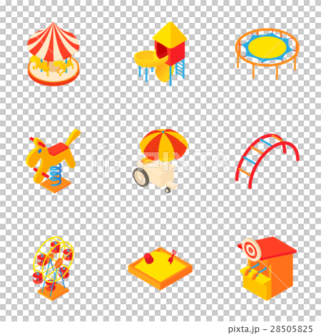 Children games icons set, cartoon style 28505825