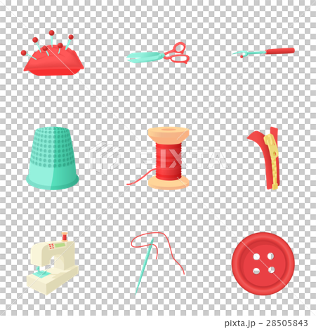 Sewing icons set, cartoon style - Stock Illustration [28505843] - PIXTA
