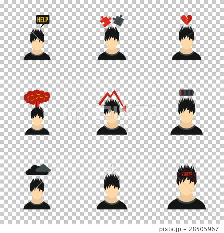 Emotions icons set, flat style Emotions icons set, flat style 28505967