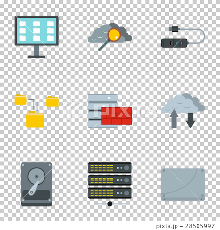 Computer icons set, flat style Computer icons set, flat style 28505997