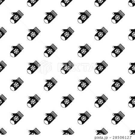 Mitten with snowflake pattern, simple style 28506127