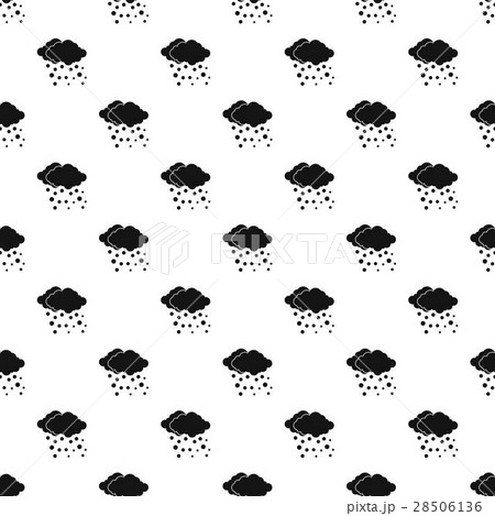 Cloud and snowflakes pattern, simple style 28506136