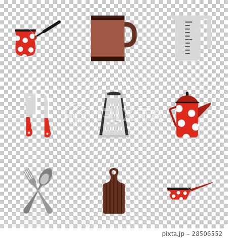Kitchenware icons set, flat style - Stock Illustration [28506552] - PIXTA