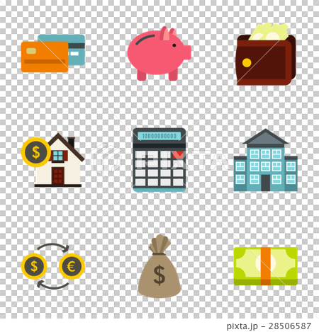 Cash icons set, flat style - Stock Illustration [28506587] - PIXTA