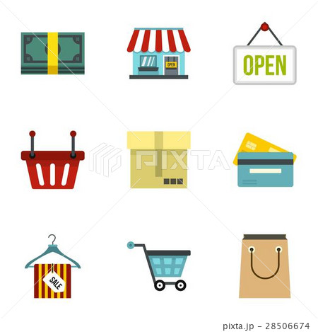 Purchase icons set, flat style Purchase icons set, flat style 28506674