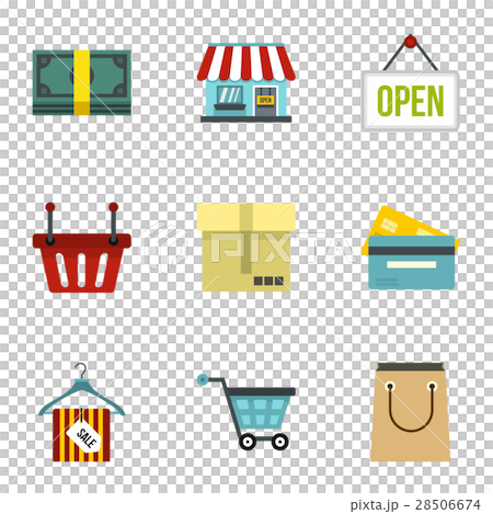 Purchase icons set, flat style Purchase icons set, flat style 28506674