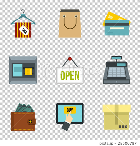 Online purchase icons set, flat style Online purchase icons set, flat style 28506787