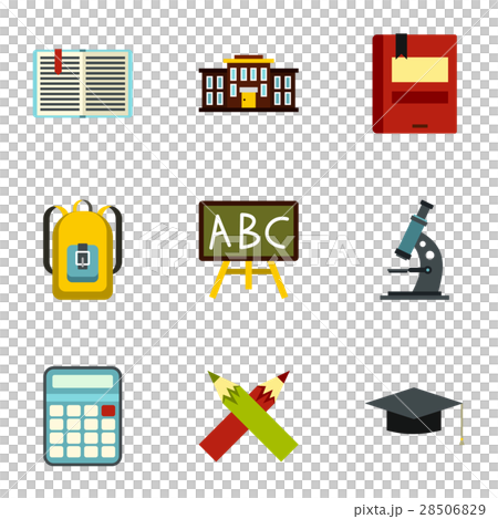 Education icons set, flat style 28506829