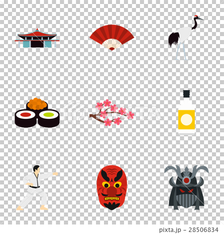 Country Japan icons set, flat style Country Japan icons set, flat style 28506834