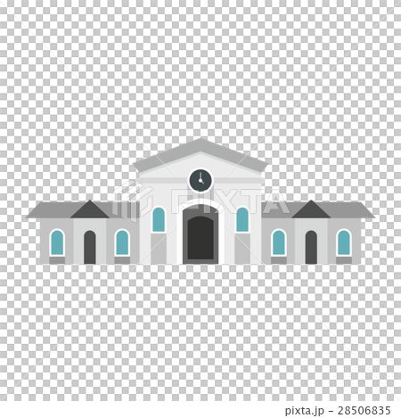 Railway station building icon, flat style Railway station building icon, flat style 28506835