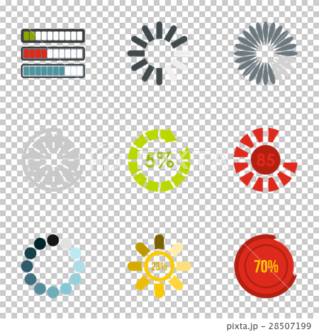 Loading and waiting icons set, flat style Loading and waiting icons set, flat style 28507199