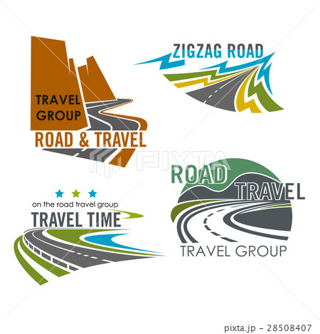 Road travel or highway construction vector icons Road travel or highway construction vector icons 28508407