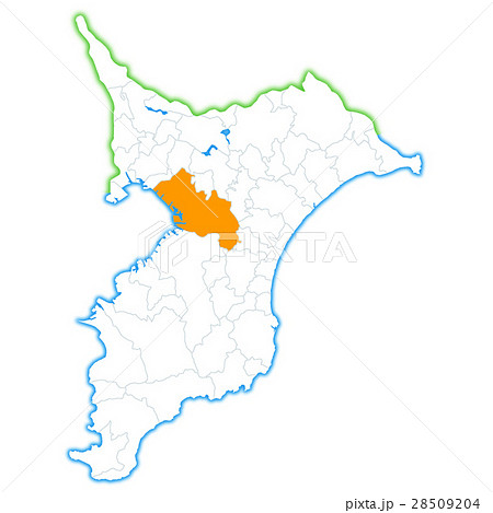 千葉市と千葉県地図のイラスト素材 28509204 Pixta