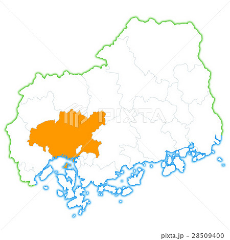 広島市と広島県地図のイラスト素材 28509400 Pixta