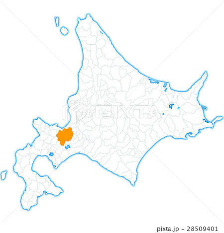 札幌市と北海道地図のイラスト素材 28509401 Pixta