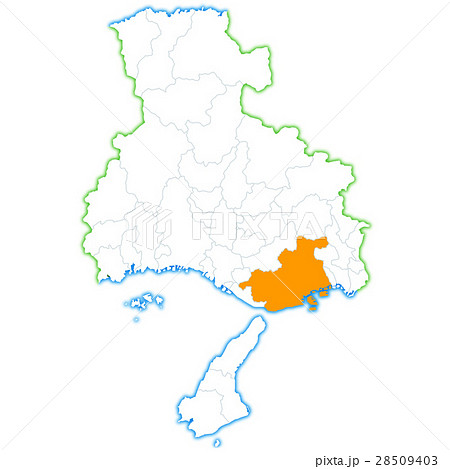 神戸市と兵庫県地図のイラスト素材