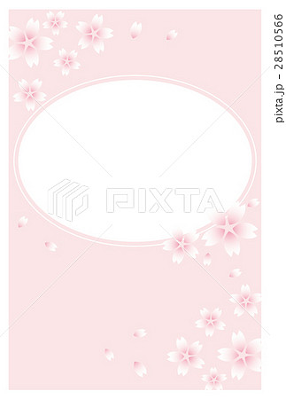 桜のはがきテンプレートピンク フォトフレーム のイラスト素材