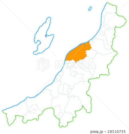 新潟市と新潟県地図のイラスト素材 28510735 Pixta