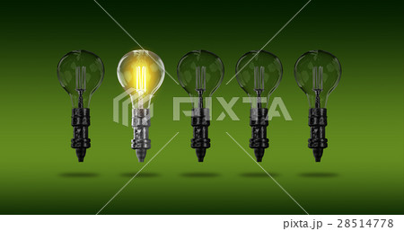 Light bulb lamps. 3D rendering 28514778