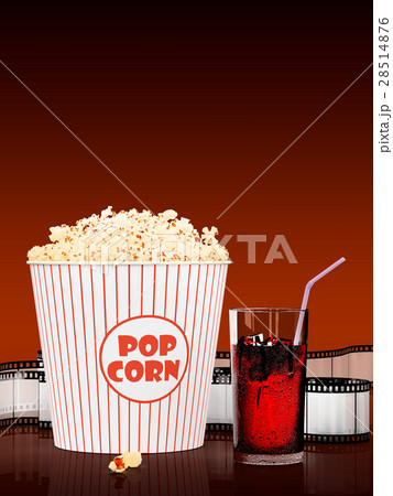 Popcorn and fast food drink. 3Drendering 28514876