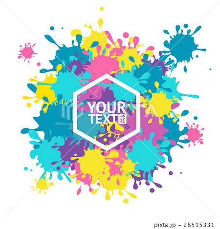 Colorful Drop Blot Background. Vector 28515331