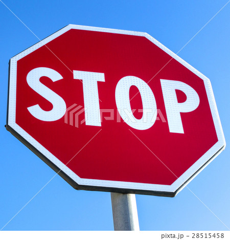 Stop sign and blue sky 28515458
