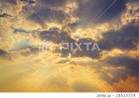 Sunbeam ray light cloud sky twilight color 28515558