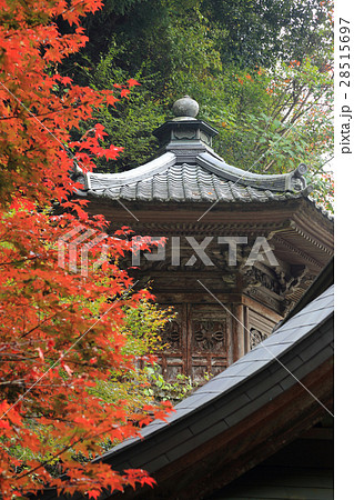 四国別格二十霊場第13番札所「奥之院仙龍寺」六角堂と紅葉 28515697
