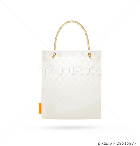 Template Blank White Fabric Cloth Tote Bag. Vector 28515877
