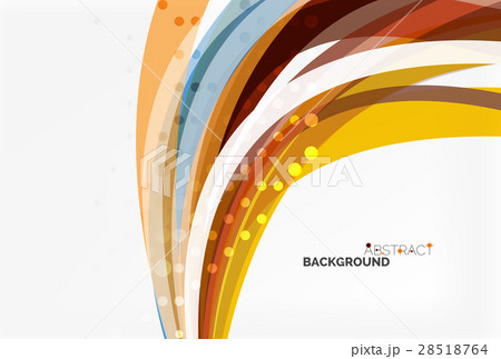 Vector color wave lines with dotted effect on 28518764